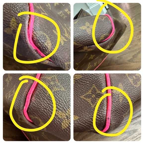 💯 LOUIS VUITTON Monogram Pink Trim Keepall 55 Brown Luggage Bag - Picture 7 of 13